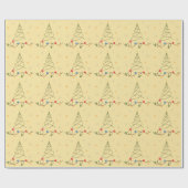 Weihnachtsbaum hellgelbes Wrapping Paper Geschenkpapier (Flach)