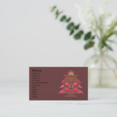 Weihnachtsbaum - Herbst-Blätter Visitenkarte (Stehend Vorderseite)