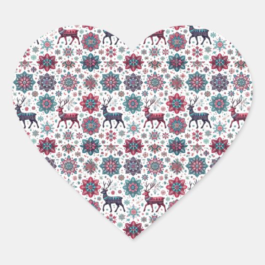 Weihnachtsbaum Herz-Aufkleber (Vorderseite)