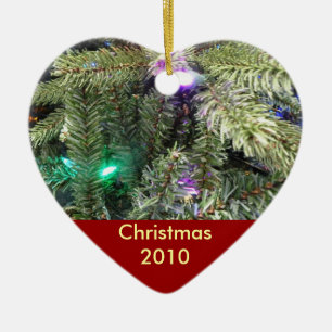 Weihnachtsbaum-Herz-Foto-Verzierung Keramik Ornament