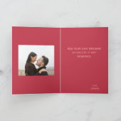 Weihnachtsbaum Herz Merry Jubiläum Foto Karte (Innenseite)