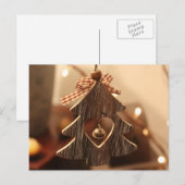 Weihnachtsbaum Herz Postkarte (Vorne/Hinten)