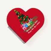 Weihnachtsbaum Herz Spiral Notebook Notizblock (Vorderseite)