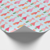 Weihnachtsbaum-Herzen Geschenkpapier (Ecke)
