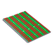 Weihnachtsbaum-Hintergrundmuster Notizblock (Rechte Seite)