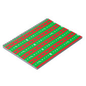 Weihnachtsbaum-Hintergrundmuster Notizblock (Linke Seite)