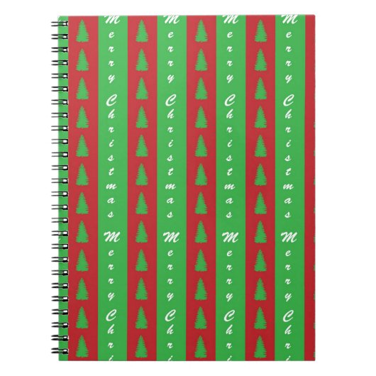 Weihnachtsbaum-Hintergrundmuster Notizblock (Vorderseite)