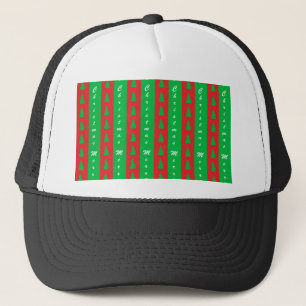 Weihnachtsbaum-Hintergrundmuster Truckerkappe