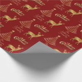 Weihnachtsbaum / Hirsch Geschenkpapier (Ecke)