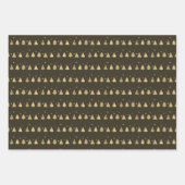 Weihnachtsbaum Hirschgewächse Gold/Br ID864 Geschenkpapier Set (Vorderseite 3)