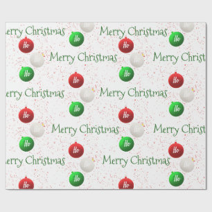 Weihnachtsbaum Ho Ho Ho Ornamente Geschenkpapier
