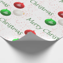 Weihnachtsbaum Ho Ho Ho Ornamente Geschenkpapier