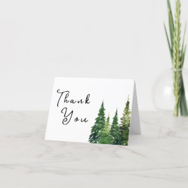 Weihnachtsbaum-Hochzeit Dankeskarte