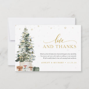 Weihnachtsbaum-Hochzeit-Dankeskarten Dankeskarte