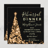 Weihnachtsbaum Hochzeit Probe Dinner Einladung (Vorne/Hinten)