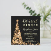 Weihnachtsbaum Hochzeit Probe Dinner Einladung (Stehend Vorderseite)