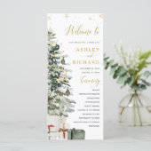 Weihnachtsbaum-Hochzeit Programm (Stehend Vorderseite)