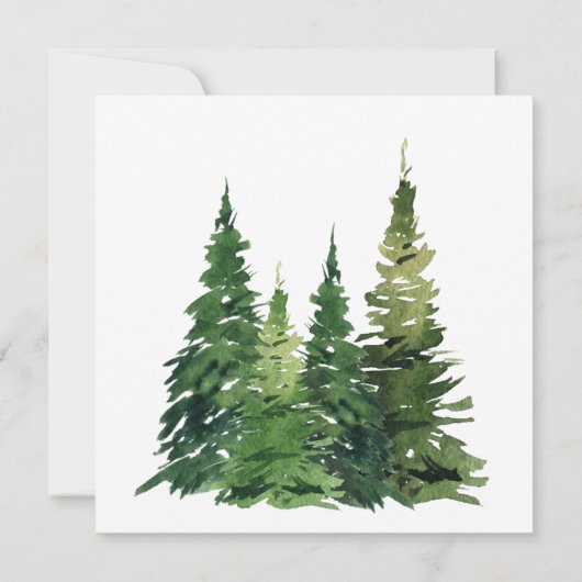 Weihnachtsbaum-Hochzeit Save The Date (Rückseite)