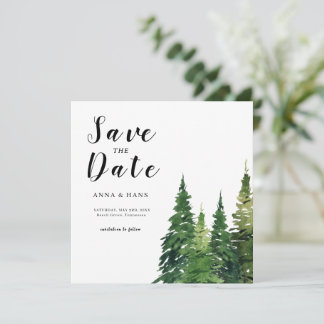 Weihnachtsbaum-Hochzeit Save The Date