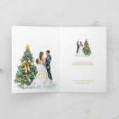 Weihnachtsbaum Hochzeit unser erstes Weihnachtsfes Karte (Innenseite)