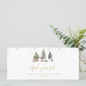 Weihnachtsbaum-Hochzeits-Head-Table-Schild (Stehend Vorderseite)