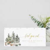 Weihnachtsbaum-Hochzeits-Head-Table-Schild (Stehend Vorderseite)