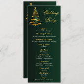 Weihnachtsbaum-Hochzeitsprogramm Einladung (Vorne/Hinten)