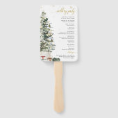 Weihnachtsbaum-Hochzeitsprogramm Fächer (Rückseite)