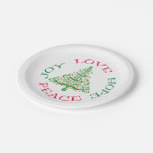 Weihnachtsbaum-Hoffnungs-Feiertag Pappteller (Schrägansicht)