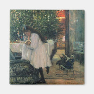 Weihnachtsbaum Holiday Girl and Baby Vintag Art Magnet