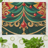 Weihnachtsbaum Holiday Küche Handtuch (Gefaltet)