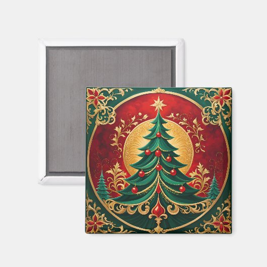 Weihnachtsbaum Holiday Magnet (Vorderseite/Rückseite)
