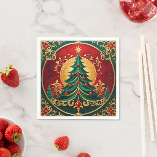 Weihnachtsbaum Holiday Napkin Serviette (Beispiel)