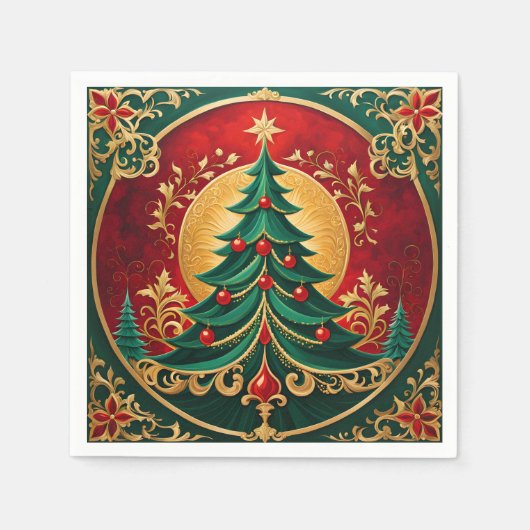Weihnachtsbaum Holiday Napkin Serviette (Vorderseite)