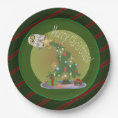 Weihnachtsbaum-Holiday Pappteller (Vorderseite)