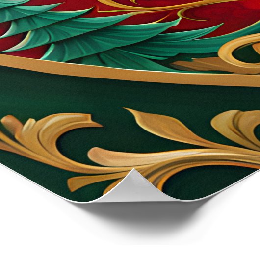 Weihnachtsbaum-Holiday-Poster Poster (Ecke)