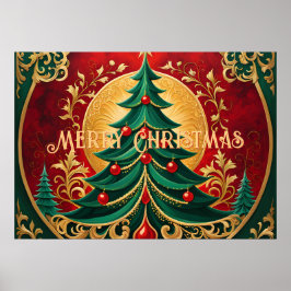 Weihnachtsbaum-Holiday-Poster Poster