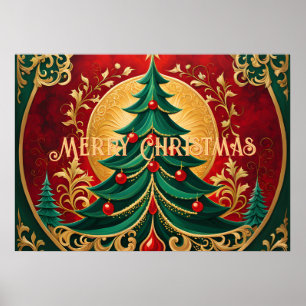 Weihnachtsbaum-Holiday-Poster Poster