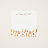 Weihnachtsbaum Holiday Square Earring Display Card (Vorderseite)