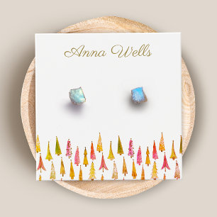 Weihnachtsbaum Holiday Square Earring Display Card