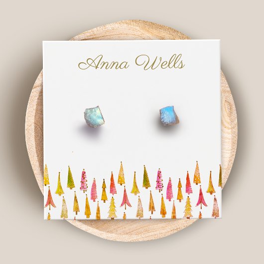 Weihnachtsbaum Holiday Square Earring Display Card