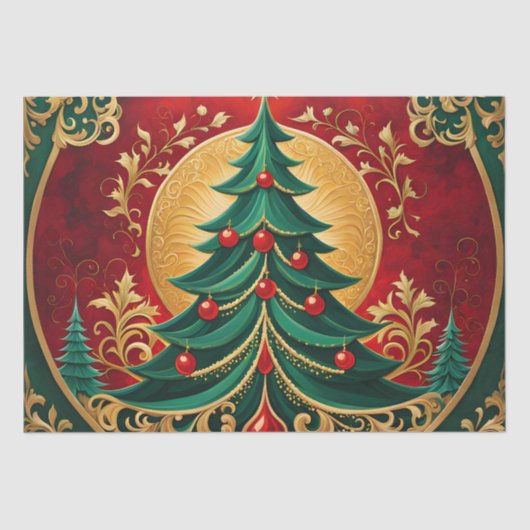Weihnachtsbaum Holiday Tissue Seidenpapier (Vorderseite)
