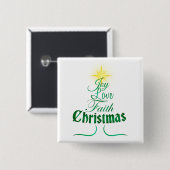 Weihnachtsbaum Holiday Word Art Button (Vorne & Hinten)