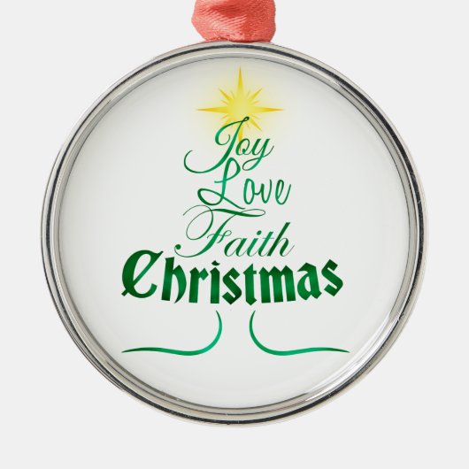 Weihnachtsbaum Holiday Word Art Ornament Aus Metall (Vorne)