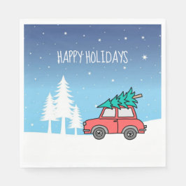 Weihnachtsbaum Holidays Mittagessen Papier Napkins Serviette