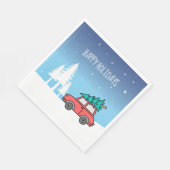 Weihnachtsbaum Holidays Mittagessen Papier Napkins Serviette (Ecke)