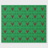 Weihnachtsbaum Holly Holiday Wrapping Paper Geschenkpapier (Flach)
