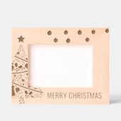 Weihnachtsbaum Holzlaserbild Geätzte Rahmen (Vorderseite)