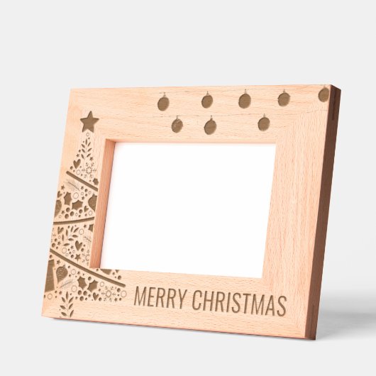Weihnachtsbaum Holzlaserbild Geätzte Rahmen (Links)