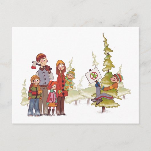 Weihnachtsbaum Hugger Feiertag POSTKARTE (Vorderseite)